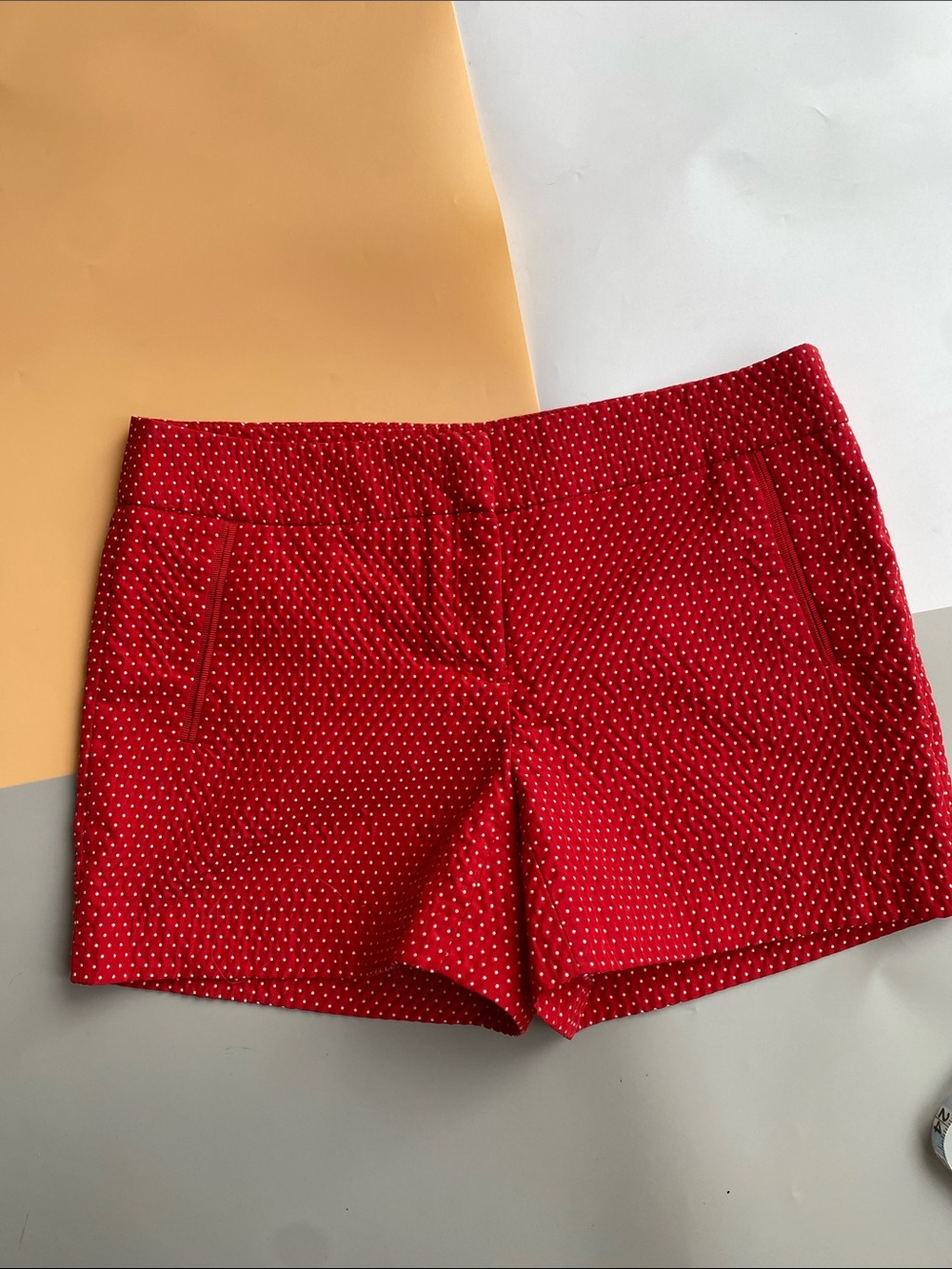 Cynthia Rowley Red Polka Dot High Waist Shorts